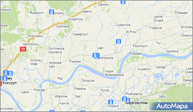 mapa Błotnowola, Błotnowola na mapie Targeo