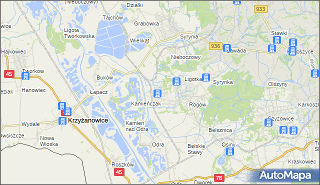 mapa Bluszczów, Bluszczów na mapie Targeo