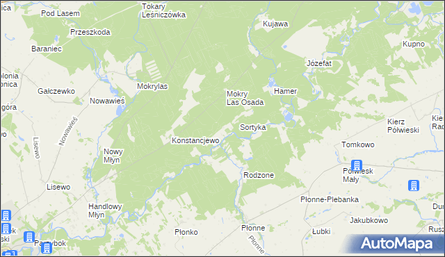 mapa Bobrowisko gmina Golub-Dobrzyń, Bobrowisko gmina Golub-Dobrzyń na mapie Targeo
