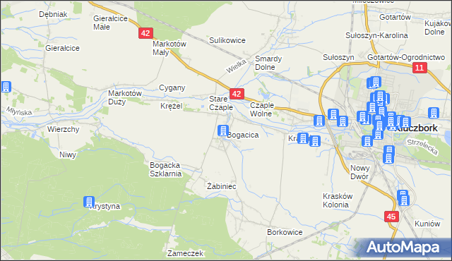 mapa Bogacica, Bogacica na mapie Targeo