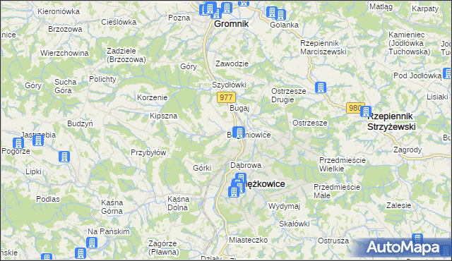 mapa Bogoniowice, Bogoniowice na mapie Targeo