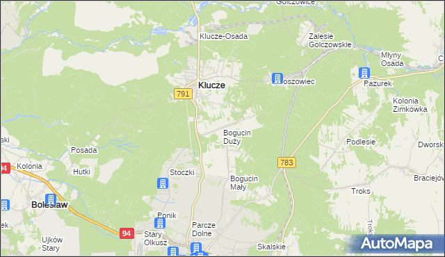 mapa Bogucin Duży, Bogucin Duży na mapie Targeo