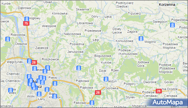 mapa Boguszowa, Boguszowa na mapie Targeo