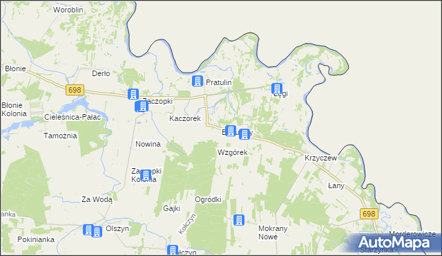 mapa Bohukały, Bohukały na mapie Targeo