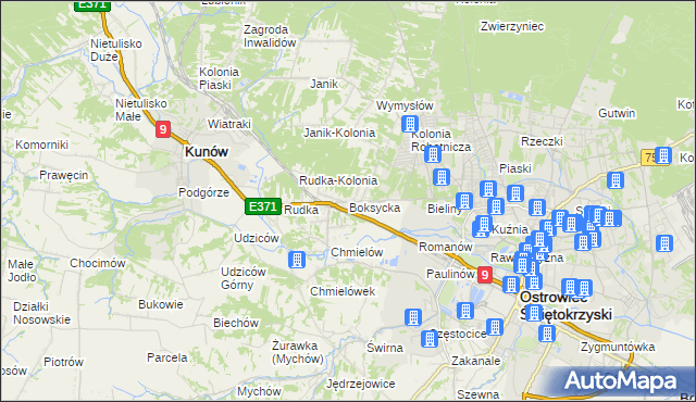 mapa Boksycka, Boksycka na mapie Targeo