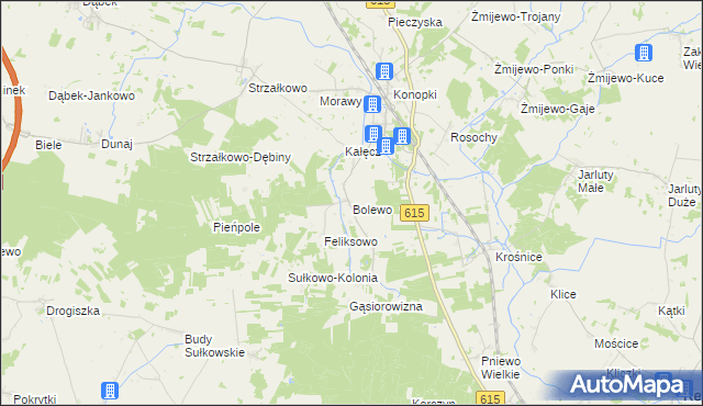 mapa Bolewo, Bolewo na mapie Targeo