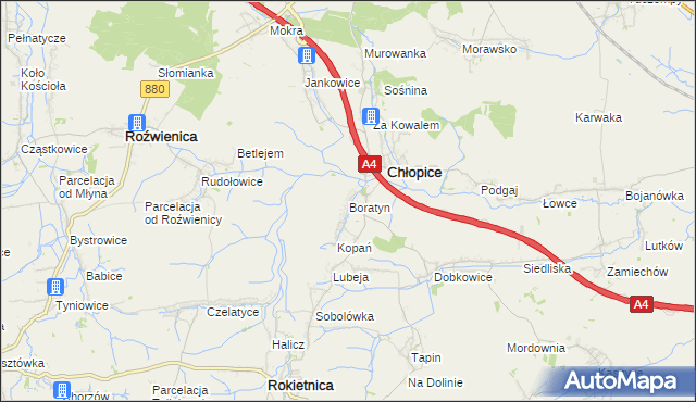 mapa Boratyn, Boratyn na mapie Targeo