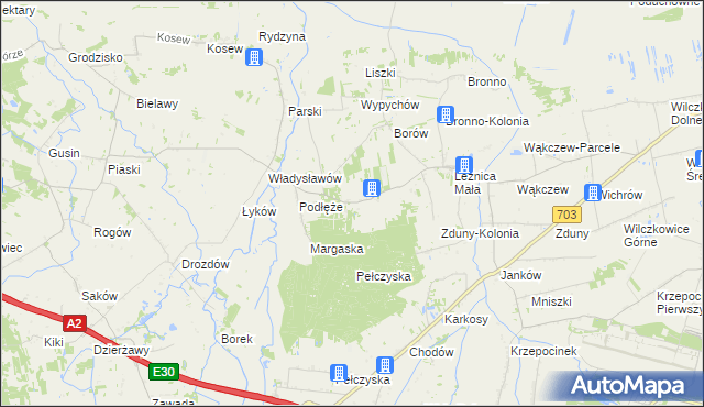 mapa Borek gmina Łęczyca, Borek gmina Łęczyca na mapie Targeo
