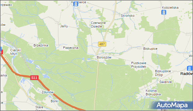 mapa Boroszów, Boroszów na mapie Targeo