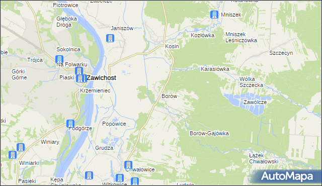 mapa Borów gmina Annopol, Borów gmina Annopol na mapie Targeo