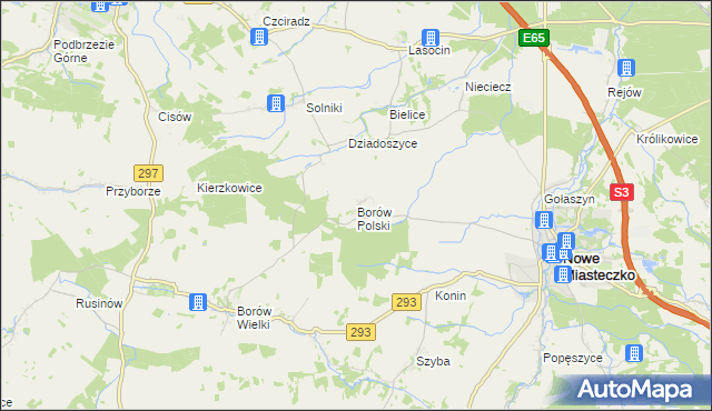 mapa Borów Polski, Borów Polski na mapie Targeo