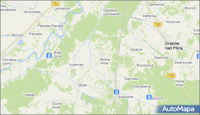 mapa Boska Wola, Boska Wola na mapie Targeo
