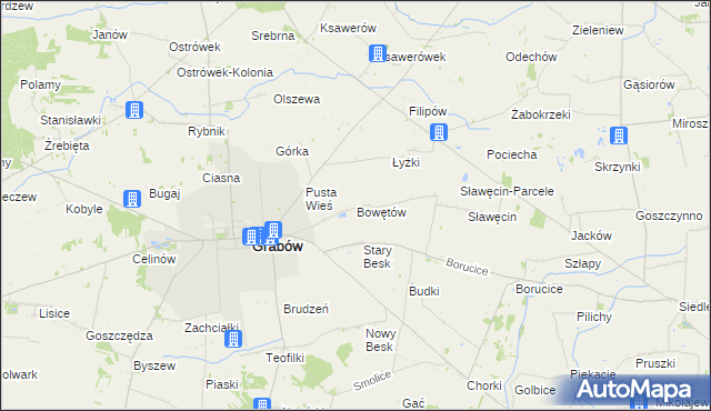mapa Bowętów, Bowętów na mapie Targeo