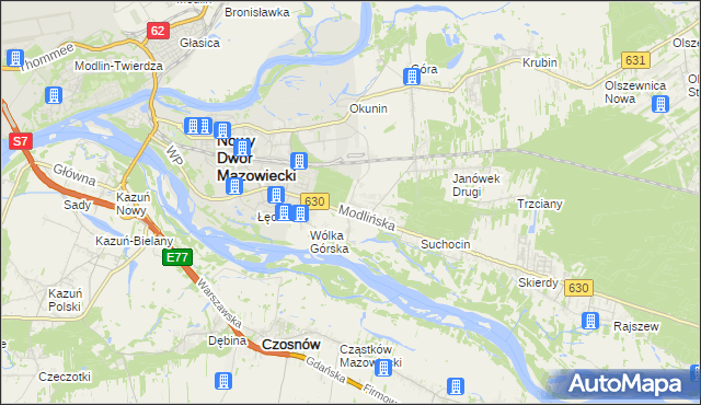 mapa Boża Wola gmina Jabłonna, Boża Wola gmina Jabłonna na mapie Targeo