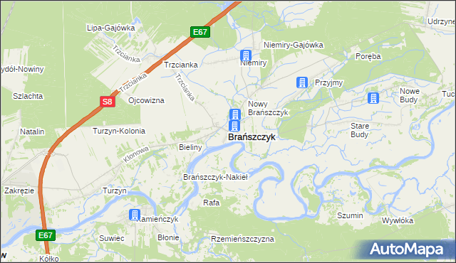mapa Brańszczyk, Brańszczyk na mapie Targeo
