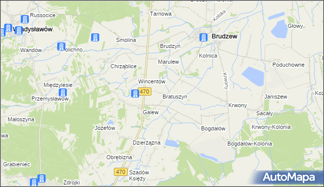 mapa Bratuszyn, Bratuszyn na mapie Targeo