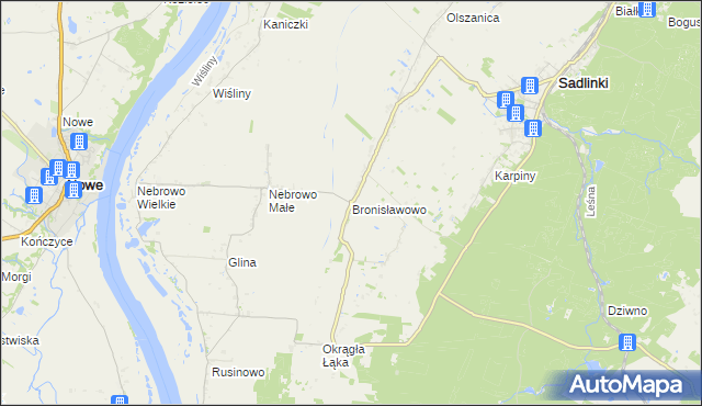 mapa Bronisławowo, Bronisławowo na mapie Targeo