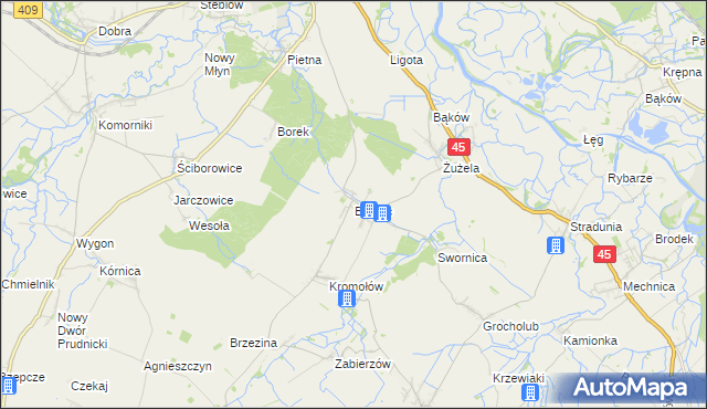 mapa Brożec gmina Walce, Brożec gmina Walce na mapie Targeo