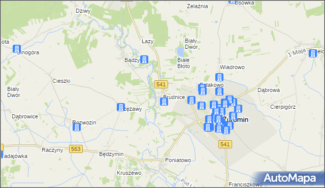 mapa Brudnice, Brudnice na mapie Targeo