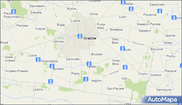 mapa Brudzeń, Brudzeń na mapie Targeo
