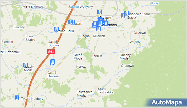 mapa Brulin, Brulin na mapie Targeo