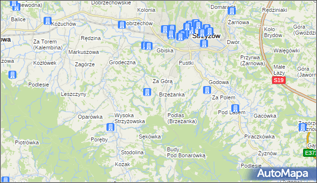 mapa Brzeżanka, Brzeżanka na mapie Targeo