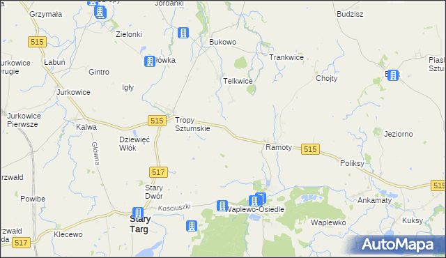 mapa Brzozówka gmina Stary Targ, Brzozówka gmina Stary Targ na mapie Targeo