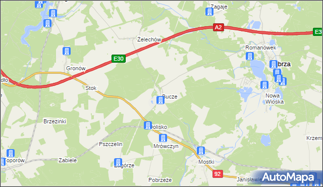 mapa Bucze gmina Lubrza, Bucze gmina Lubrza na mapie Targeo