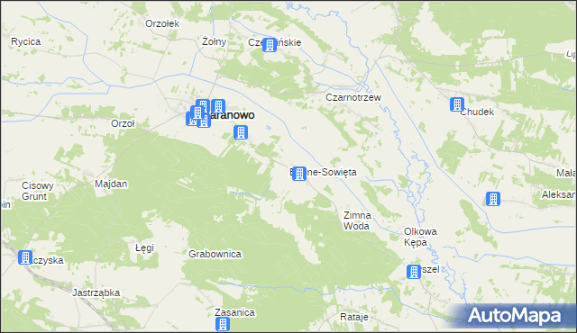 mapa Budne-Sowięta, Budne-Sowięta na mapie Targeo