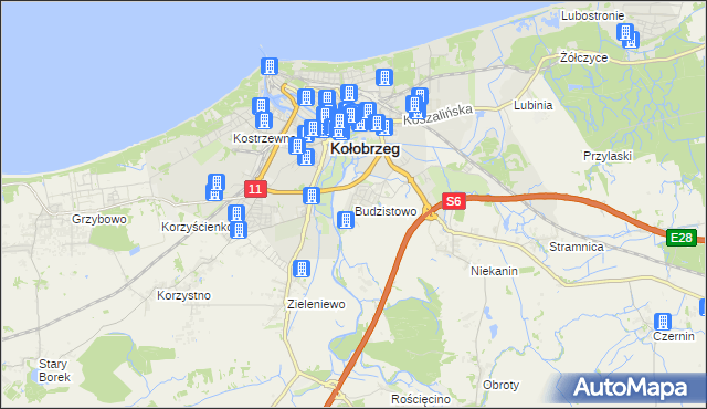 mapa Budzistowo, Budzistowo na mapie Targeo