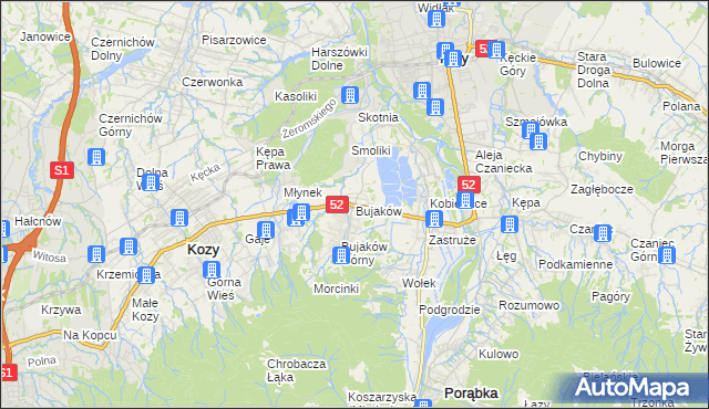 mapa Bujaków, Bujaków na mapie Targeo