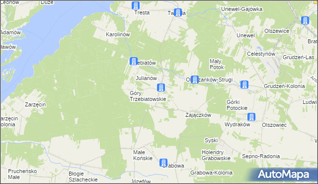 mapa Bukowiec nad Pilicą, Bukowiec nad Pilicą na mapie Targeo