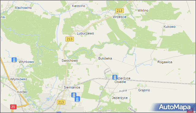 mapa Bukówka gmina Słupsk, Bukówka gmina Słupsk na mapie Targeo