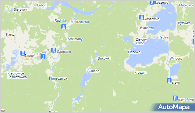 mapa Bukówki, Bukówki na mapie Targeo