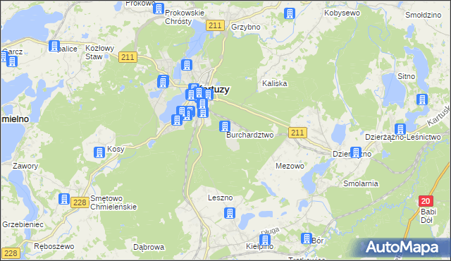 mapa Burchardztwo, Burchardztwo na mapie Targeo