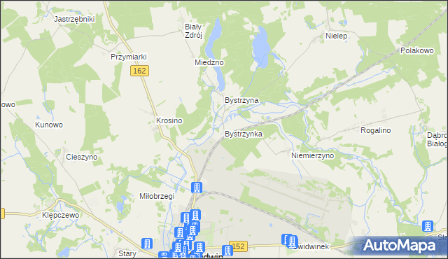 mapa Bystrzynka, Bystrzynka na mapie Targeo