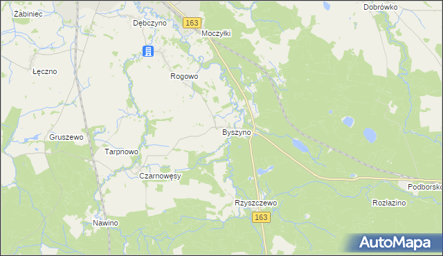 mapa Byszyno, Byszyno na mapie Targeo