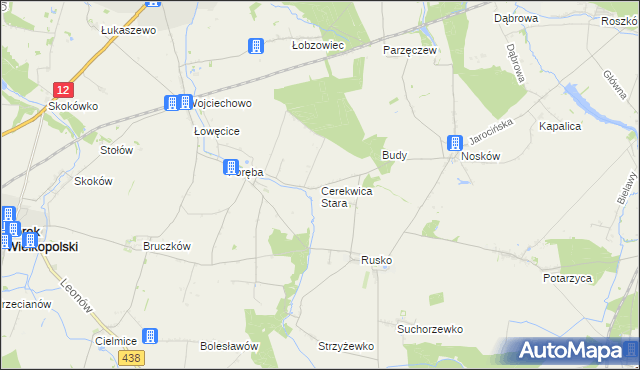 mapa Cerekwica Stara, Cerekwica Stara na mapie Targeo