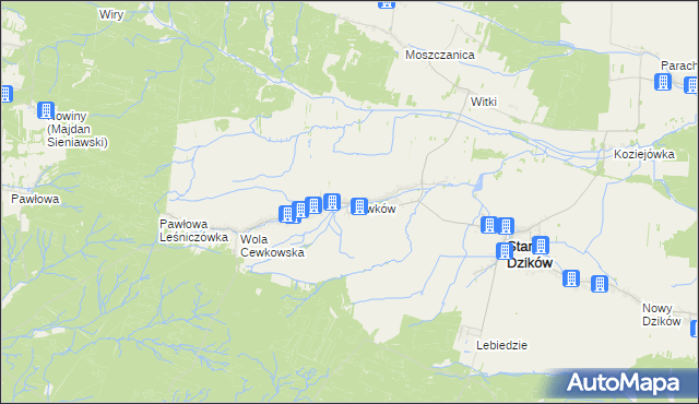 mapa Cewków, Cewków na mapie Targeo