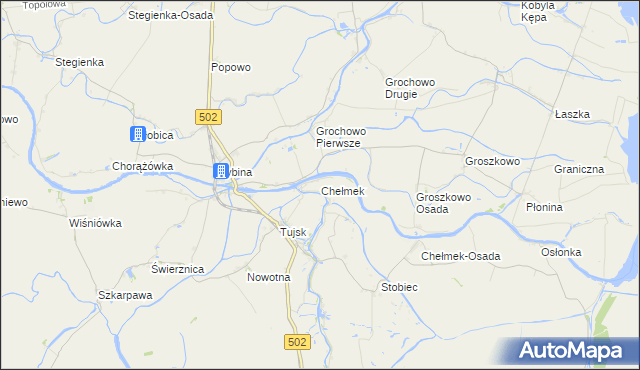 mapa Chełmek gmina Stegna, Chełmek gmina Stegna na mapie Targeo