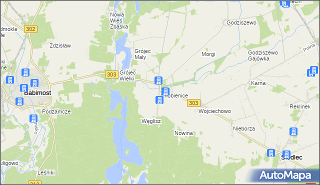 mapa Chobienice, Chobienice na mapie Targeo