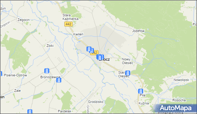 mapa Chocz, Chocz na mapie Targeo