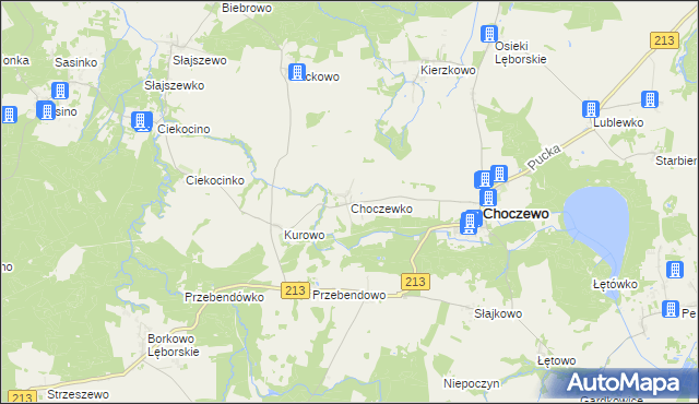 mapa Choczewko, Choczewko na mapie Targeo