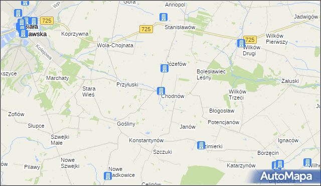 mapa Chodnów, Chodnów na mapie Targeo