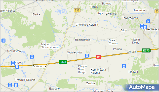 mapa Chojno Nowe Pierwsze, Chojno Nowe Pierwsze na mapie Targeo