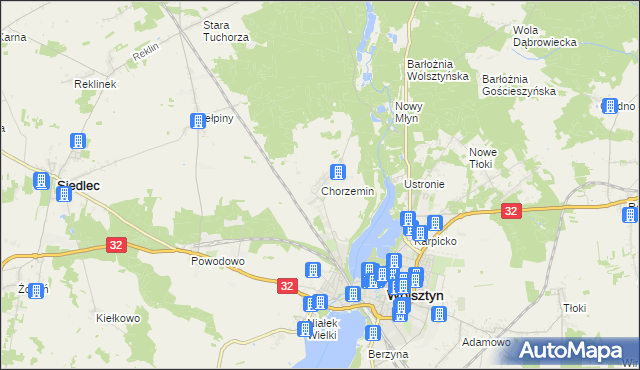 mapa Chorzemin, Chorzemin na mapie Targeo