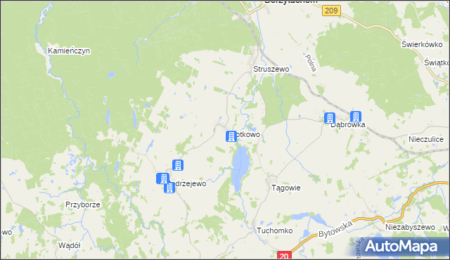 mapa Chotkowo, Chotkowo na mapie Targeo