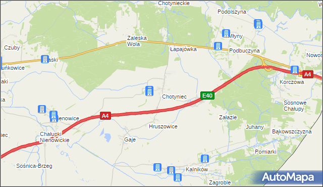 mapa Chotyniec, Chotyniec na mapie Targeo