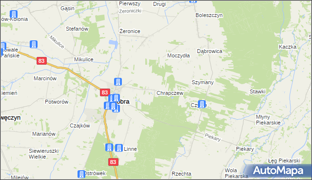 mapa Chrapczew, Chrapczew na mapie Targeo