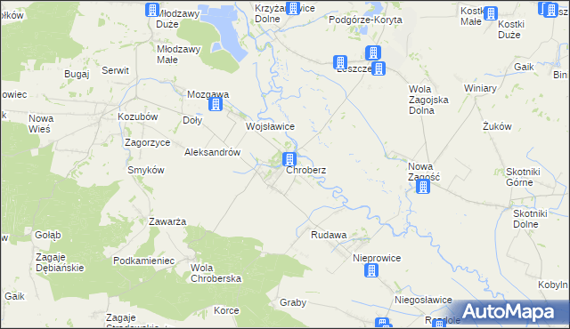 mapa Chroberz, Chroberz na mapie Targeo